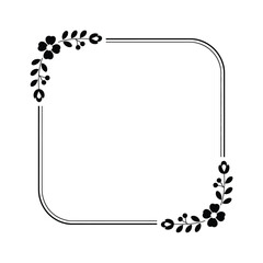 Black silhouette of a garden cart with a handle and wheels on a white background