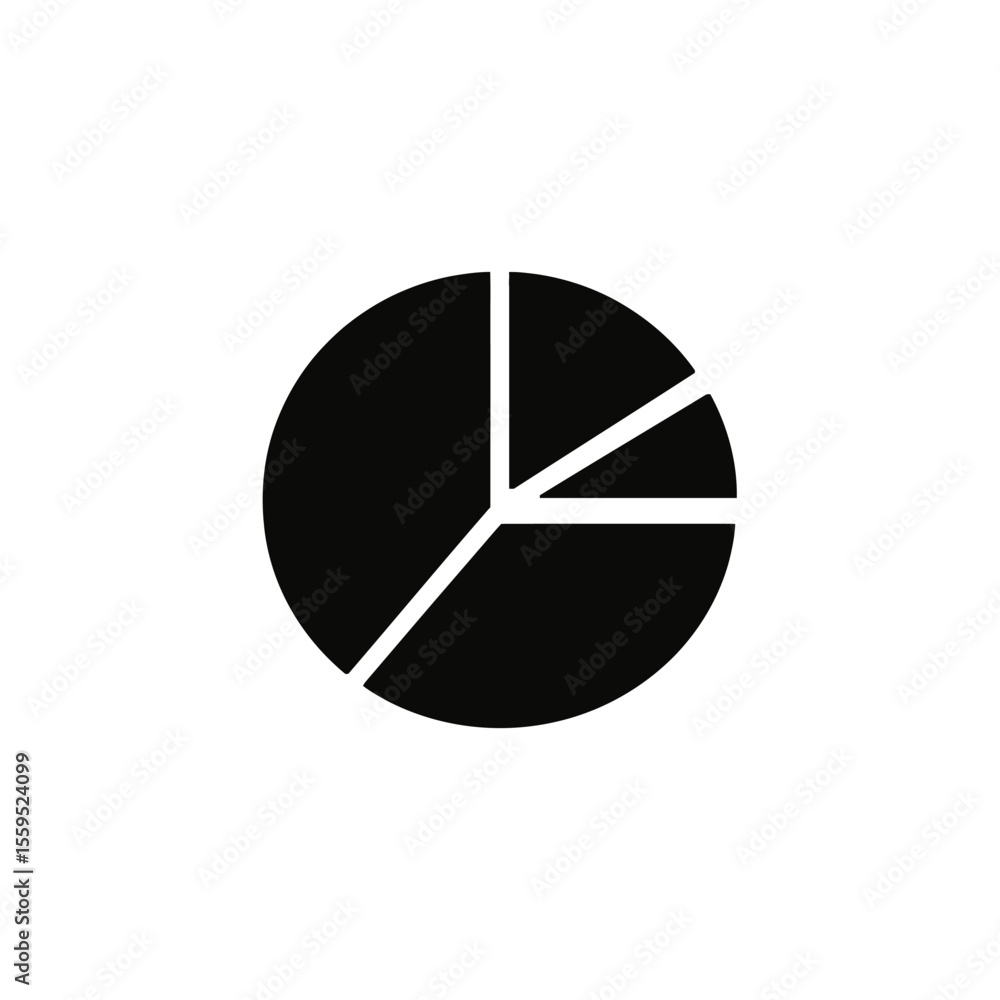 Poster chart graphic, round diagram with segments on a transparent background design