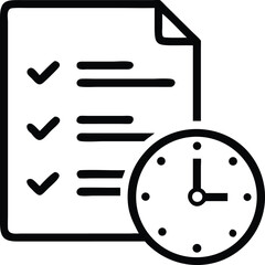 Test Timer Clock With Exam Sheet