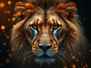 Naklejka premium portrait of a lion