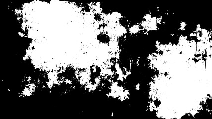 Grunge Distressed Texture Overlay, Torn Ink Splatter Frame Background in Black and White