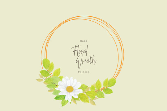 watercolor summer wreath design 