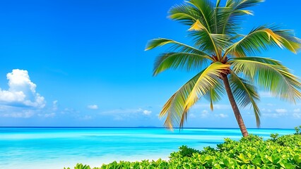 palm tree on the beach