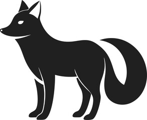 Arctic Fox illustration  vector silhouette icon.