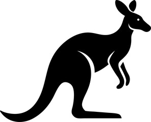 kangaroo vector silhouettes icon