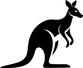 kangaroo vector silhouettes icon