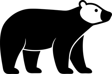 Polar bear silhouette collection with cub