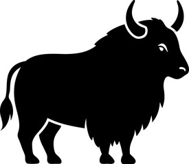 yak line art silhouette vector illustration