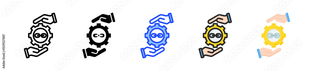 Poster alliance icon collection with multiple styles