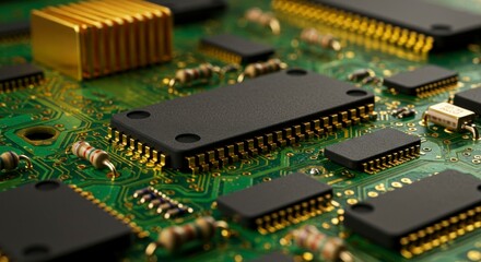 Obraz premium Close-up circuit board components