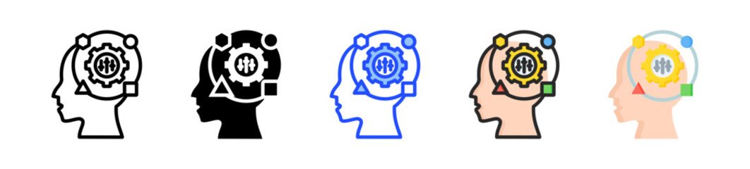 Adaptability Icon Collection With Multiple Styles