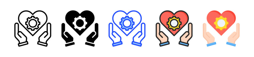 Respect Icon Collection With Multiple Styles
