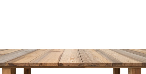 wooden table isolated on transparent background