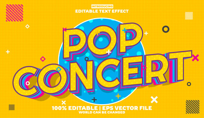 Concert editable text effect in modern trend style