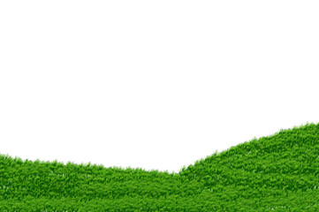 Vibrant Green Grass Field Landscape Background with Rolling Hills and White Space for Nature-Themed Design and Eco Advertising