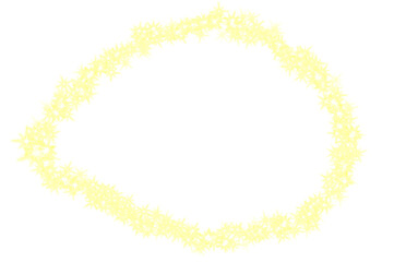 Yellow Hand Drawn Scribble Circle Vector – Soft Highlighter Stroke Emphasis for Notes, Edits, UI Highlighting Design Element