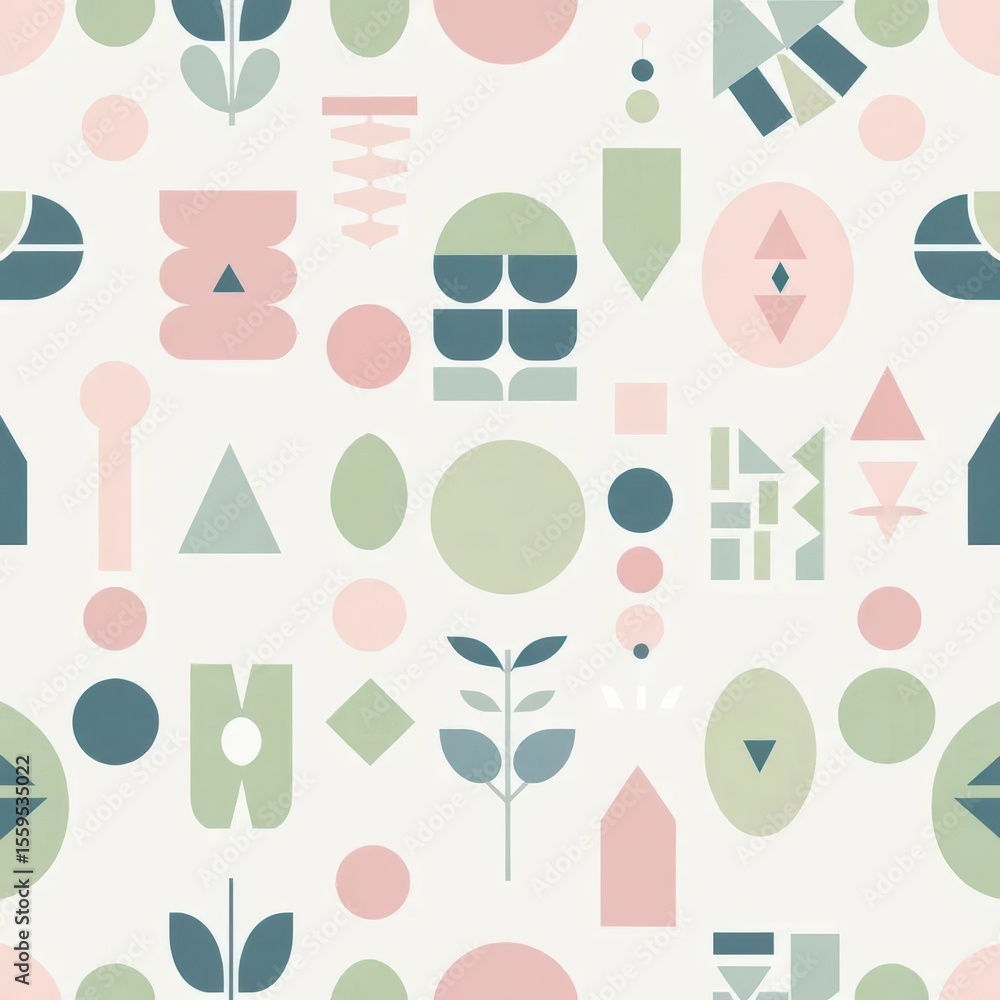 Poster abstract geometric pattern: a charming illustration presents a seamless arrangement of abstract geom