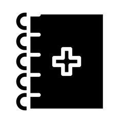 Obraz premium medical record glyph icon