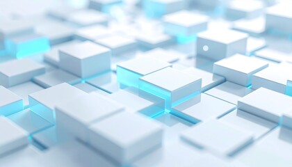 A soft white 3D surface with gentle wave-like patterns