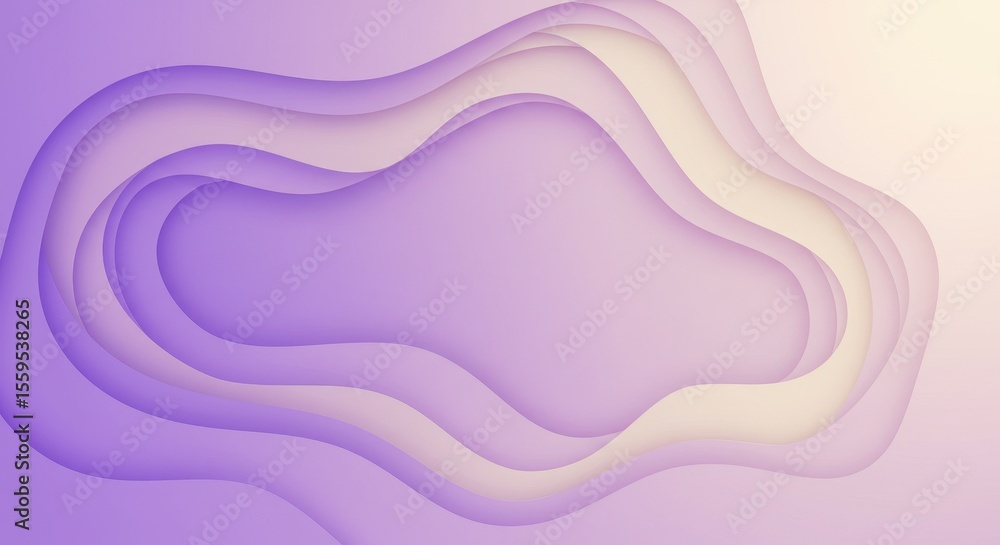 Poster photo of abstract purple and cream wave layers create a vibrant and dynamic background design