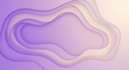 Photo of abstract purple and cream wave layers create a vibrant and dynamic background design