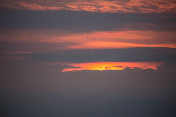 The sky is colorful and delicate at sunset