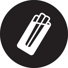 chopsticks glyph icon