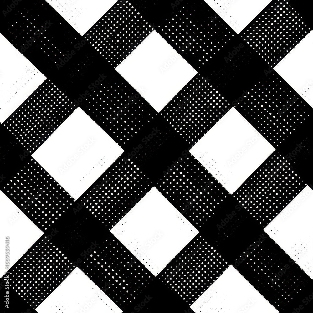 Poster black and white diagonal dotted pattern: a stylish and modern seamless pattern featuring bold black 