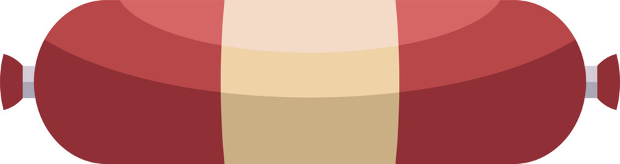 Packed salami sausage vector illustration