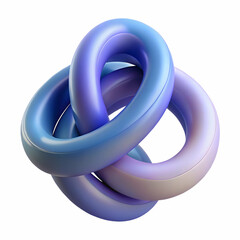 Paper-thin abstract ring loops for elegant clean 3D renders and modern futuristic minimal digital backgrounds

