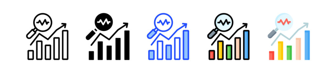 Sales Forecast Icon Collection With Multiple Styles