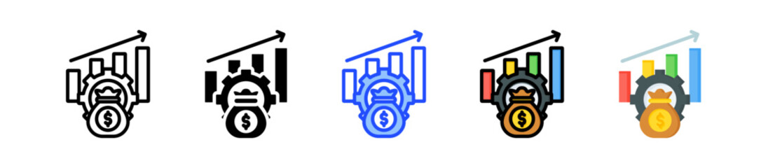Cost Management Icon Collection With Multiple Styles