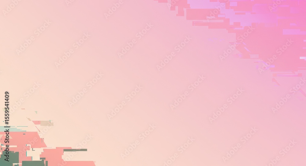 Poster photo of an abstract pink background with a glitch texture effect creates a vibrant and dynamic desi