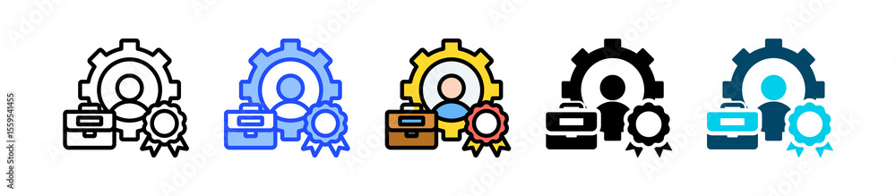 Poster professional icon collection with multiple styles