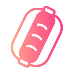 hot dog gradient icon