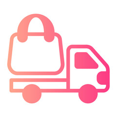 delivery truck gradient icon
