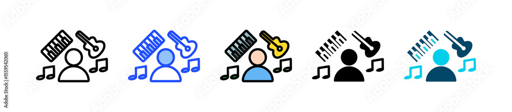 Poster Virtuoso Icon Collection With Multiple Styles
