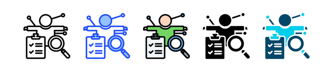 Examination Icon Collection With Multiple Styles