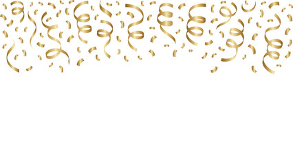 Golden Celebration Falling Confetti