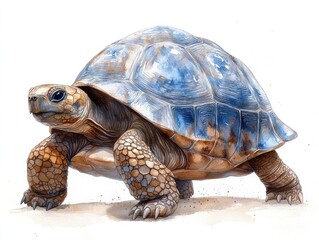 Fototapeta premium Detailed illustration of a Galapagos tortoise