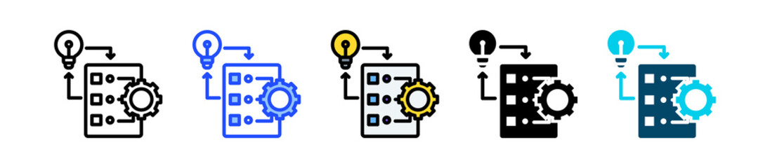 Implementation Icon Collection With Multiple Styles