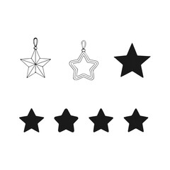 Obraz premium Star Icon New Design Black And White