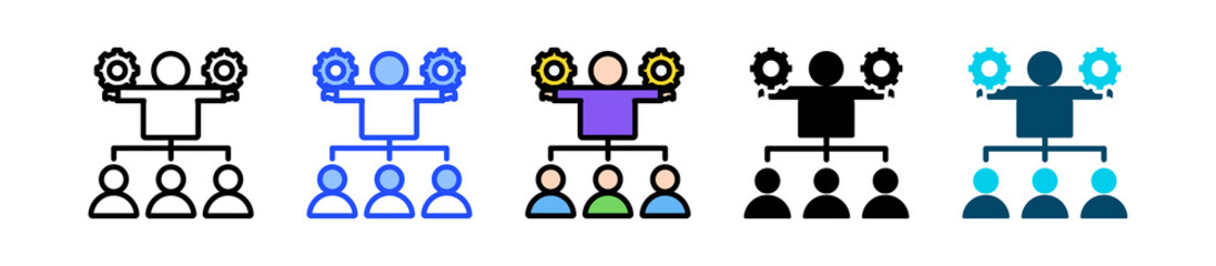 Facilitator Icon Collection With Multiple Styles