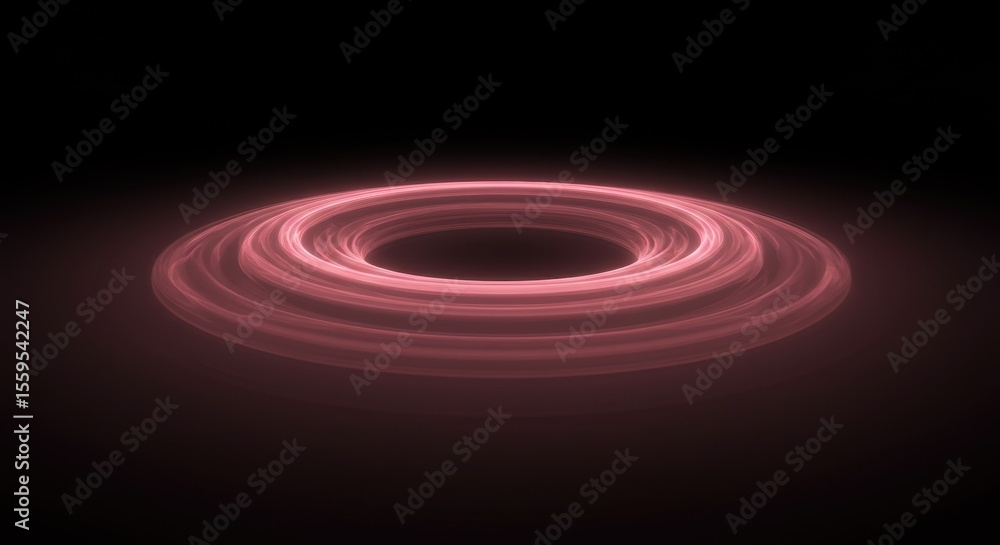 Aufkleber photo of soft pink and red abstract background featuring a glowing spiral ring creating a mystical v