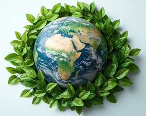 Earth surrounded by lush greenery (1)