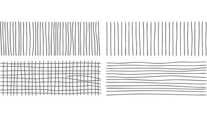 Minimalist Wavy and Grid Line Vector Set