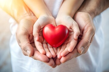  Red Heart on a white Background: Happy Parents' Day