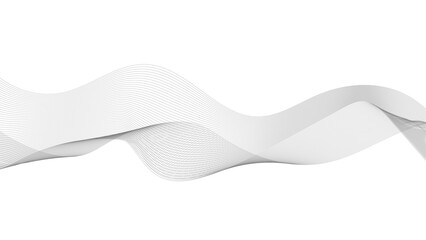 Thin wavy line abstract background. Abstract black lines wave curve motion on white background. Vector Illustration.

