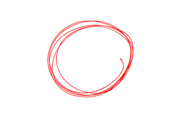 Highlight hand drawing different circles isolated on the background, Handwritten red circle. For marking text, numbers, marker pen, pencil, logo, hand-drawn doodle, grunge circle highlights	