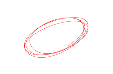 Highlight hand drawing different circles isolated on the background, Handwritten red circle. For marking text, numbers, marker pen, pencil, logo, hand-drawn doodle, grunge circle highlights	
